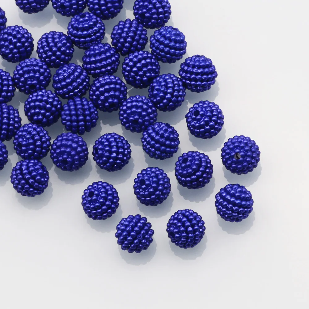 Description Picture 5 of item50pcs/lot 10mm Mixed Color Bayberry Acrylic Beads Round Loose Beads For Craft Making DIY Garment Clothing Needlework Supplies