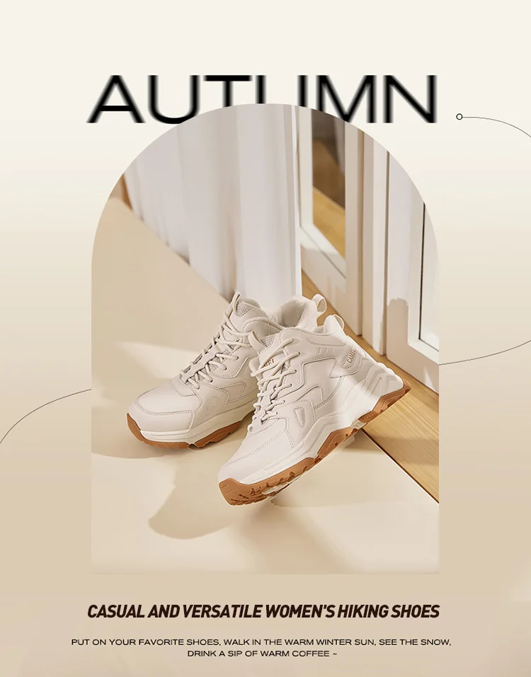 Description Picture 4 of itemGOLDEN CAMEL Outdoor Hiking Shoes Women Winter Boots Waterproof Non-slip Velvet Warm Sports High-top Trekking Shoes Climbing