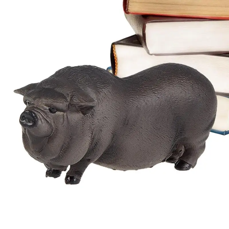 Maiale Modello Maiale Figurine Decor Modello Di Animale Da Fattoria Mini Maiale Giocattoli Simulazione Maiale Vietnamita Cognizione Dell'Illuminazione
