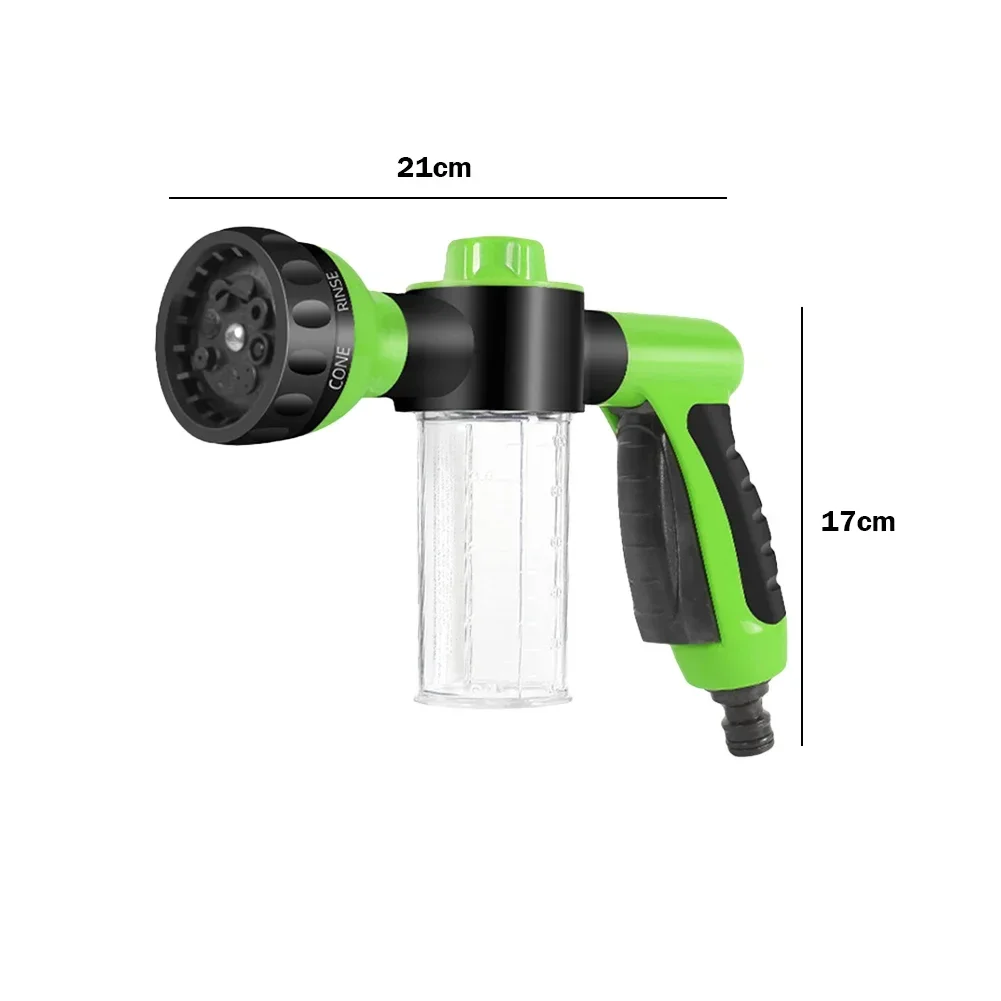 Multifunctional Adjustable Mode Water Gun Nozzle with Foam Container Tool Dog bath spray gun Garden Watering Jet Sprayer
