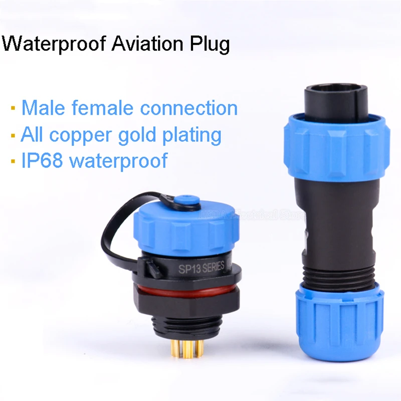 

5 Pair IP68 Waterproof Aviation Plug Socket Docking TYPE Male Female Connector SP13/17/21 Welded Joint 2-12 Pin