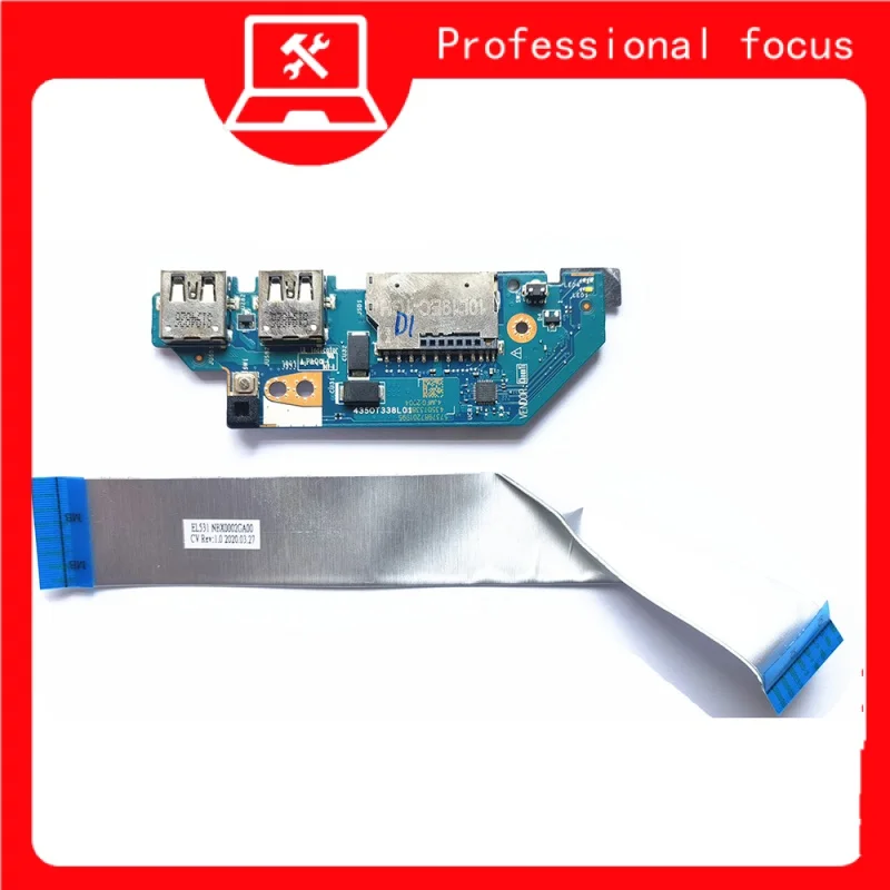 

For Lenovo IdeaPad S340-15IWL 15API USB Card Reader Power Button Board Cable 5C50S24908 LS-H102P