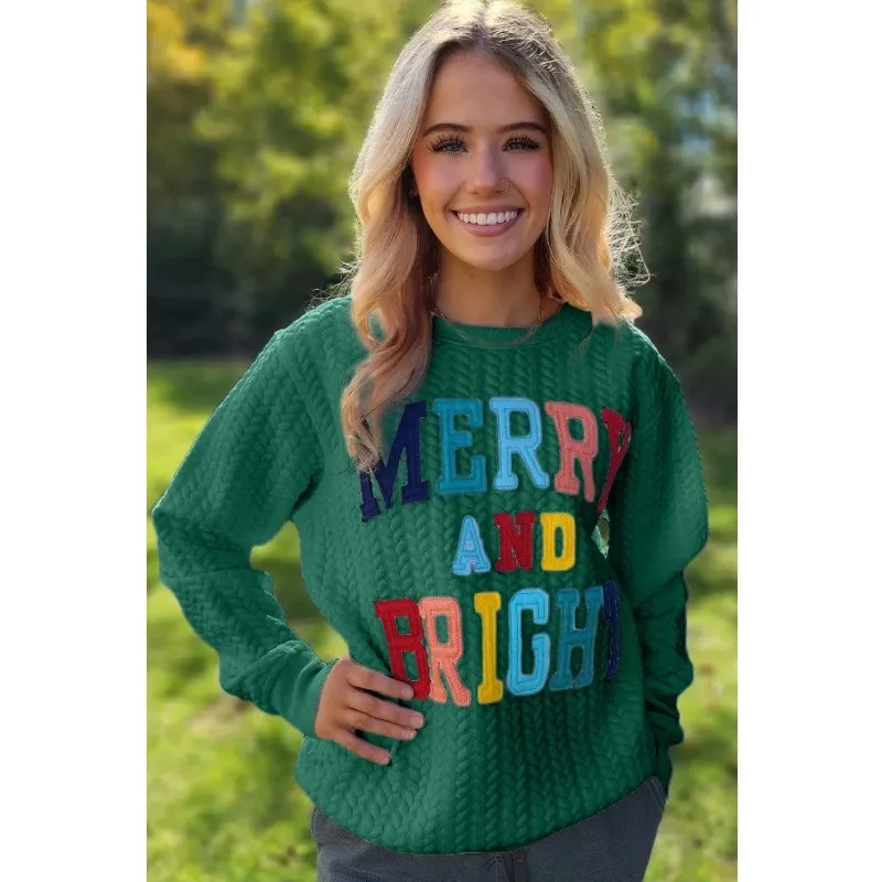 2024 Fashion Loose Letter Hoodies Sweatshirt For Women Autumn And Winter Sweatshirt Long Sleeve O Neck Pullover Top Xmas Costume
