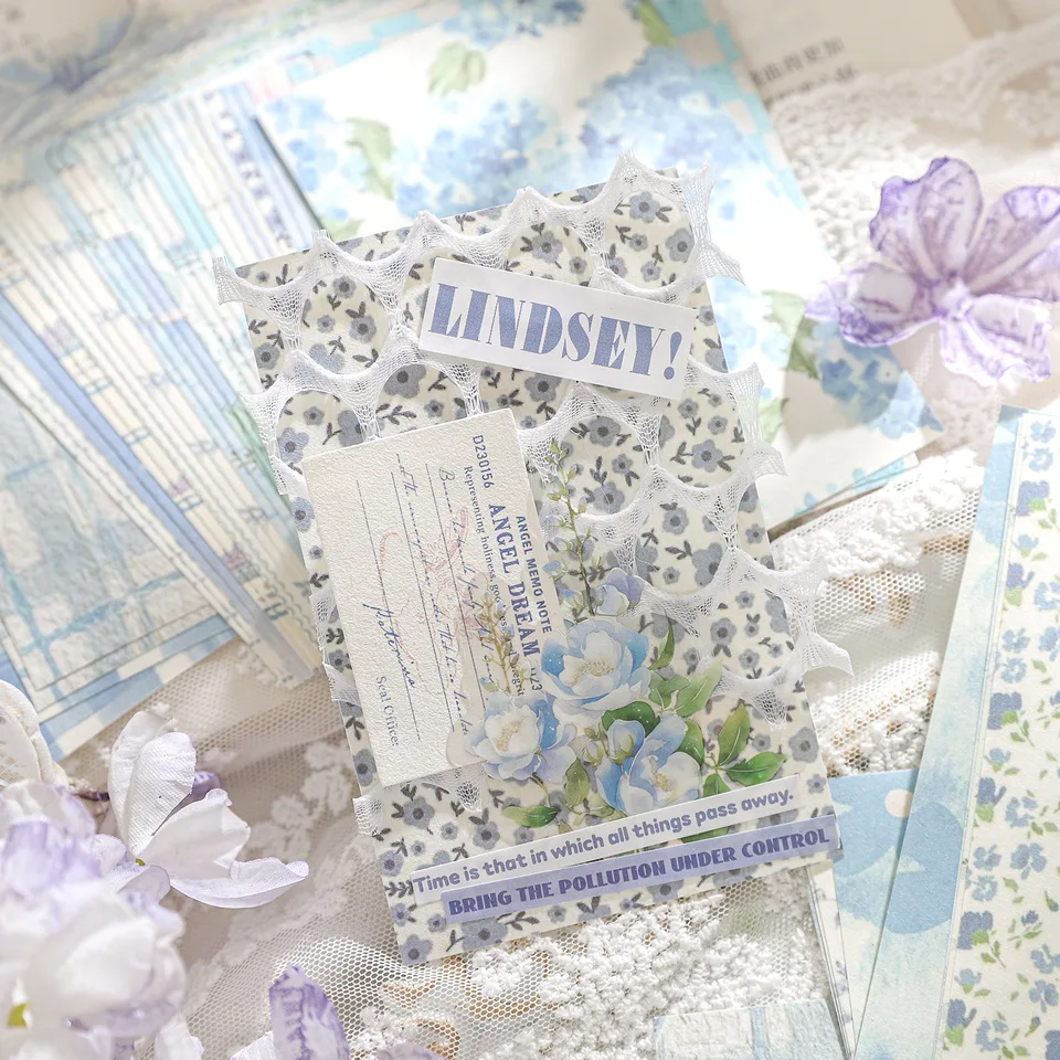 24 セット/ロットメモパッド素材紙夜明けの風ジャンクジャーナル