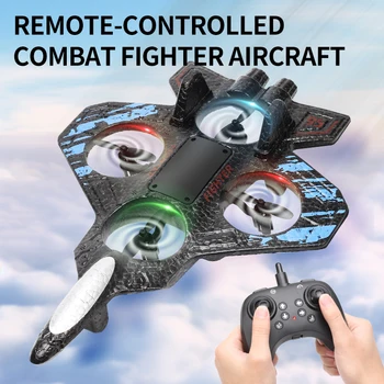 2.4G remote control fighter electric foam glider stunt tumbling UAV hovering helicopter with LED colorful lights aircraft model 1 2.4G remote control fighter electric foam glider stunt tumbling UAV hovering helicopter with LED colorful lights aircraft model 1