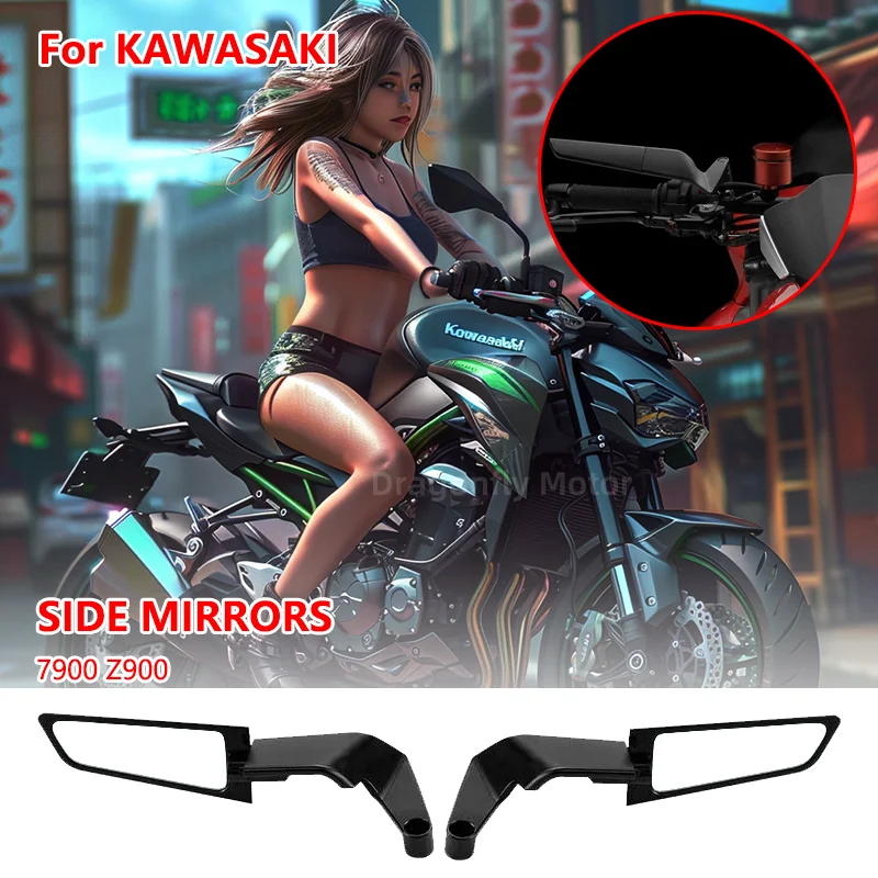 

Motorcycle Mirrors Stealth Winglets Mirror Kits To Rotate Adjustable Mirrors For Kawasaki Z900 Z 900