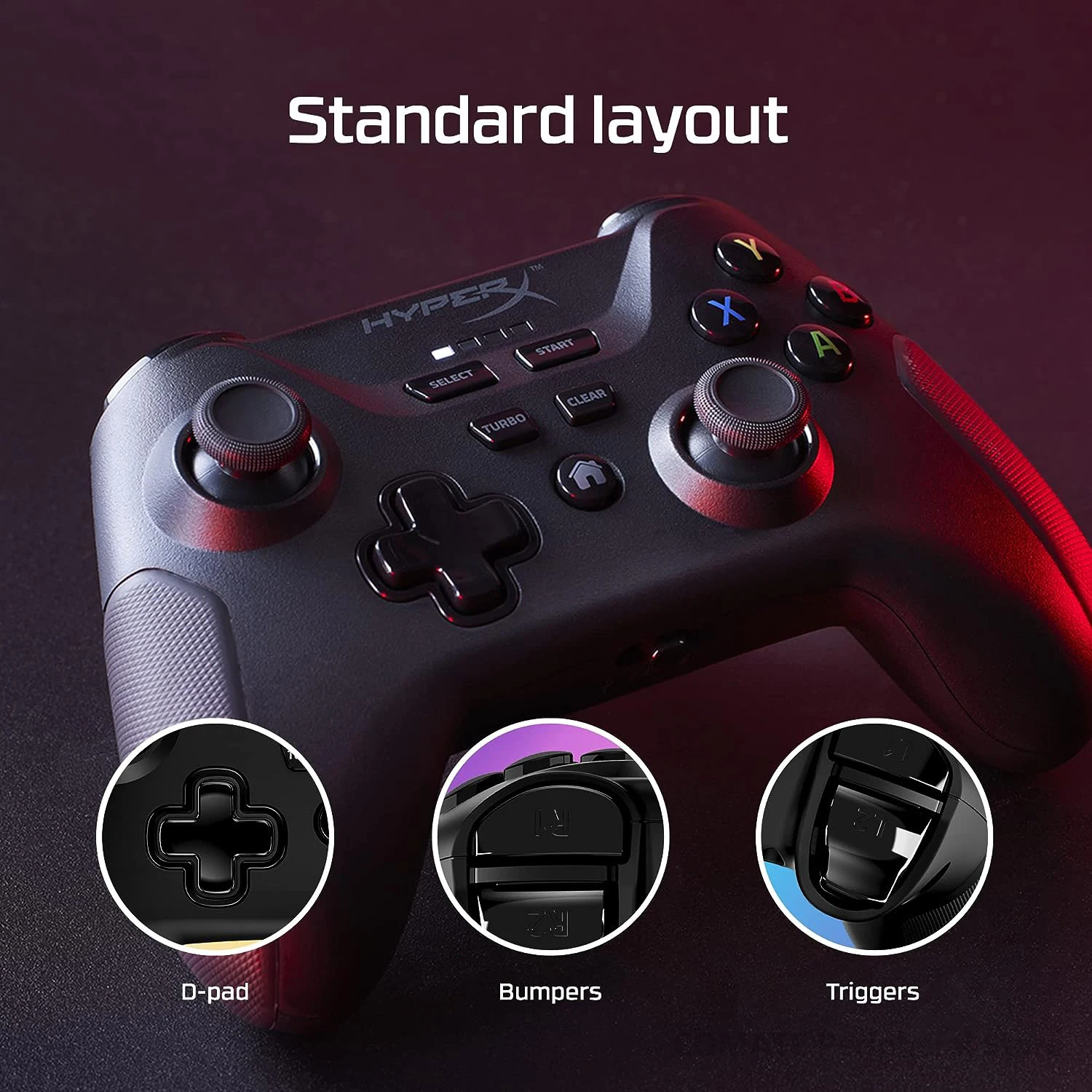 HyperX Ŭġ   Ʈѷ, ȵ̵/PC Ŭ   ӿ,  2.4GHz  ǥ  ̾ƿ