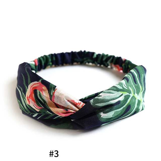 Summer Bohemian Bandanas Elastic Hair Bands Yoga Exercise Cotton Headband Women Headwear Print Vintage Cross Unisex Scrunchies Print Cross3
