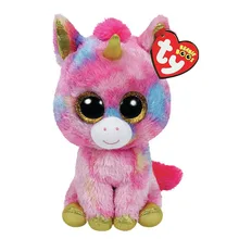 15CM Ty Beanie Glitter Big Eyes Fox Dog Sheep Koala Fish Kawaii Slick Soft  Animal Doll Kids Toys Christmas Gift for Children 