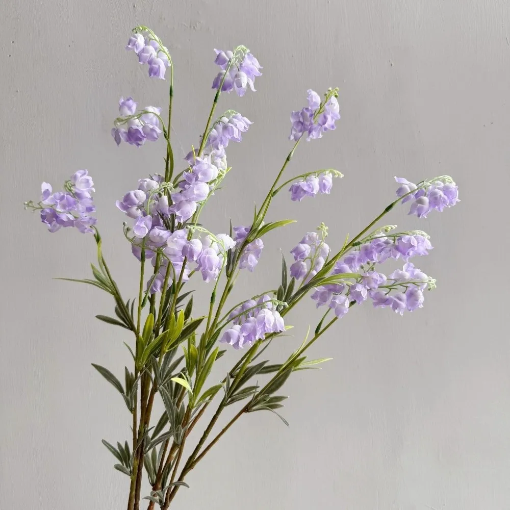 Realistische Künstliche Glockenblumen, 80cm Langer Zweig, Seidenblume mit 3 Ästen, Künstliche Blume für Heim- und Tischdekoration – Detail 6