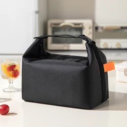 Enhanced Insulated Lunch Tote - Reusable, Leakproof, Portable, Large Capacity for School, Office, and Travel (Black)