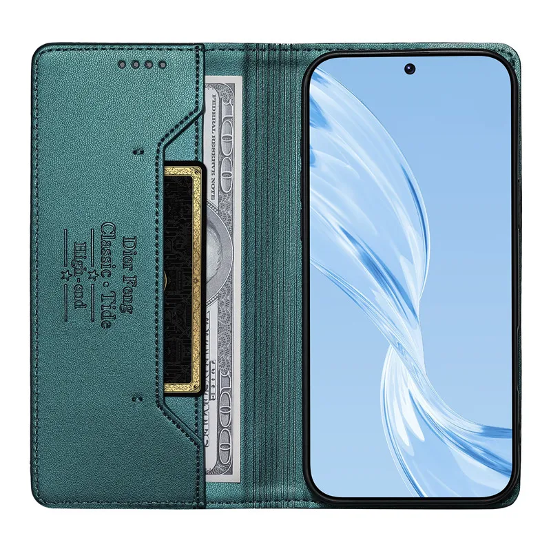 Leather Flip Phone Cover with Magnetic Wallet Feature