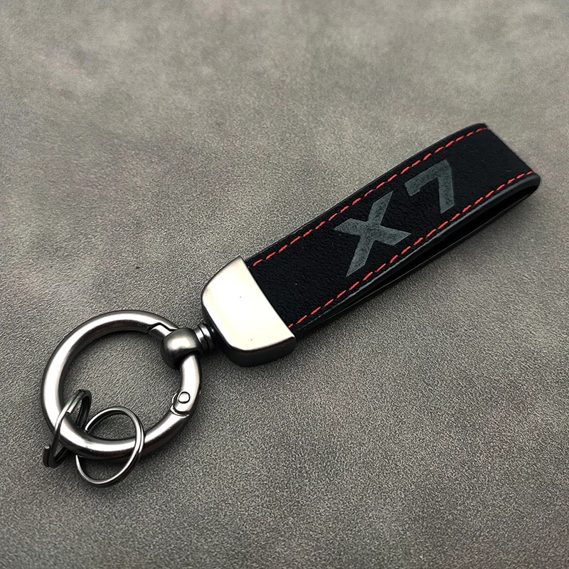 Luxury Women Suede Leather Car Keychain Accessory