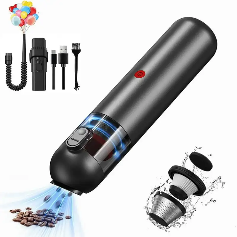 

Vacuum, Cordless Vacuum with 8000pa Suction, 1.2lbs Lightweight Handheld Vacuum, Black غراض حمام Sink accessories Tub ha