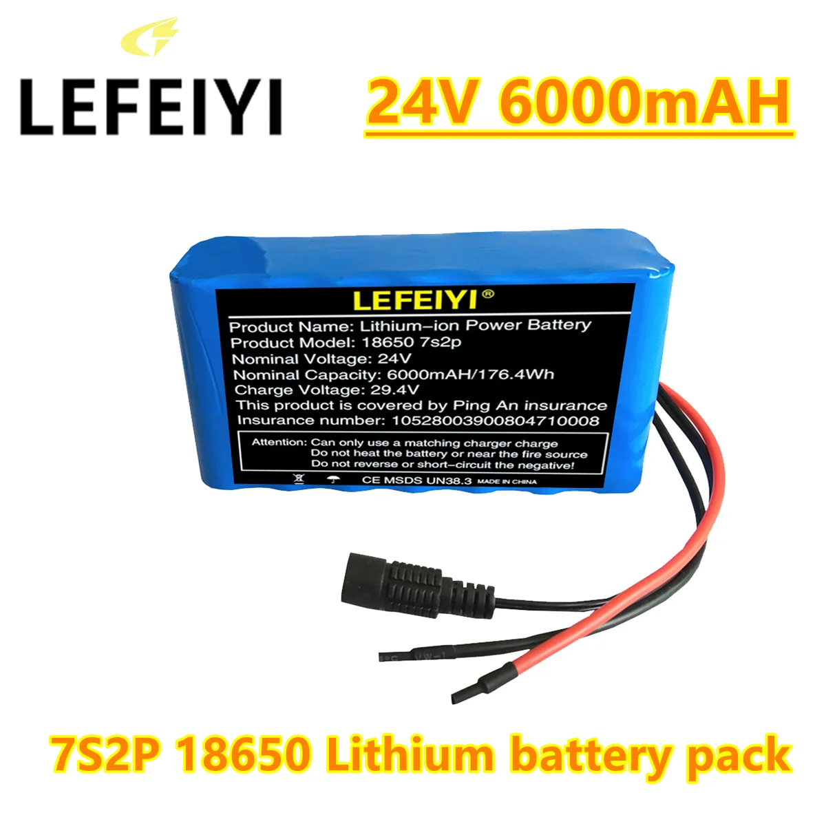 100% High Capacity 7s2p 24V 6Ah 18650 Battery Lithium Ion Pack 29.4v 6000mah Electric Bicycle Moped/lithium | Электроника