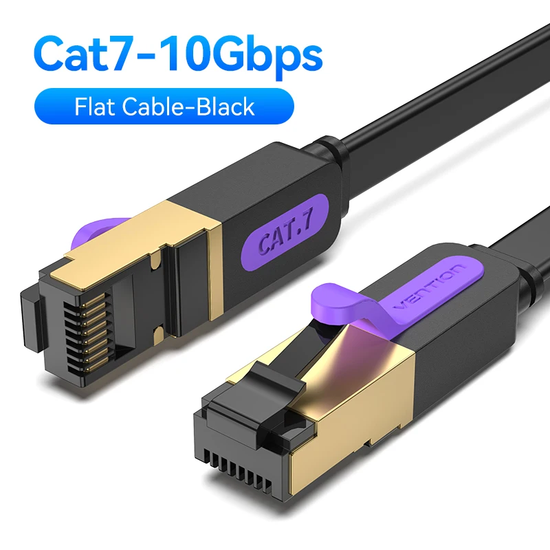 Plat Nylon Câble Ethernet Cat 7 3m, Snowkids RJ45 Haut Débit 10Gbps 600MHz STP LAN Compatible Avec Routeur Modem Switch TV Box PC PS4/PS5 Consoles De Jeux