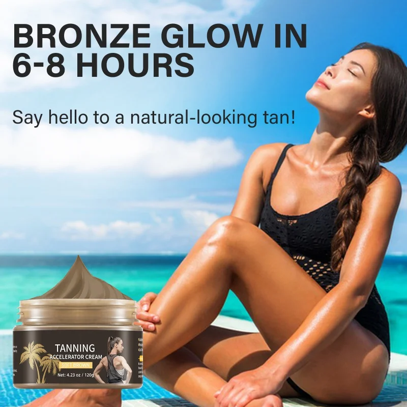 Black Natural Wheat Bronze -Free Tanning Sun-Aid Cream Lotion