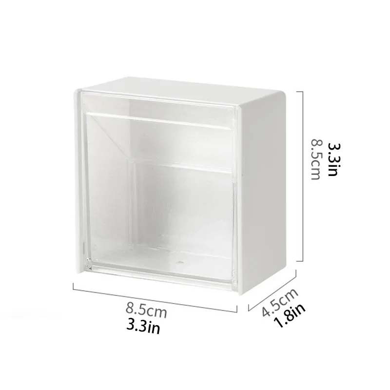 Bathroom Wall-mounted Flip Storage Box, Suitable for Cotton Swabs, Hair Bands, Lipsticks, Small Items Classification Storage Box 6