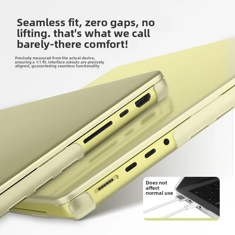 Crystal Clear Anti-Scratch and Drop-Resistant Laptop Case with Heat Dissipation Protection