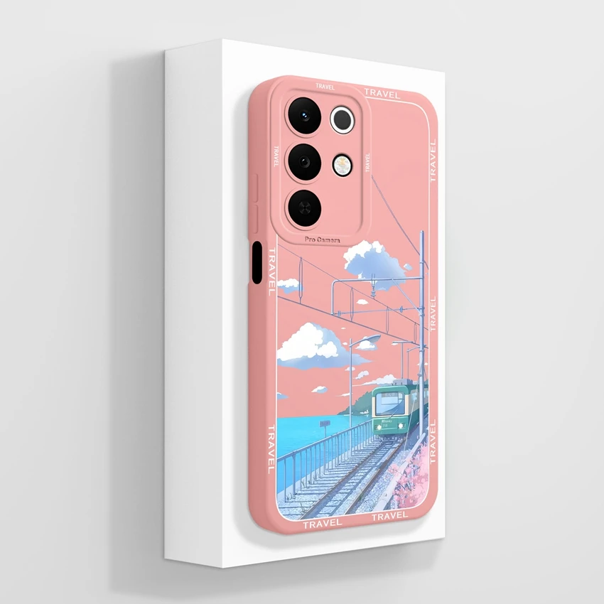 Lovely Striped Rabbit Pattern Shockproof Silicone Phone Case