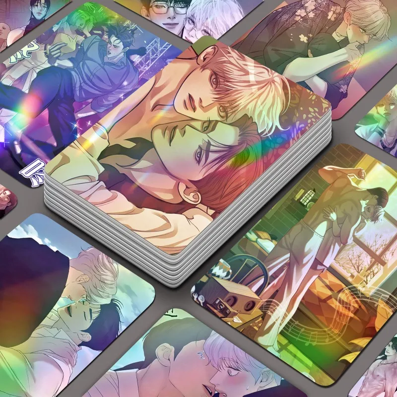 Photo Cards 55pcs/set BL Couple Anime Pearl Boy Laser Lomo Card Peripheral Comic Characters HD Photocard