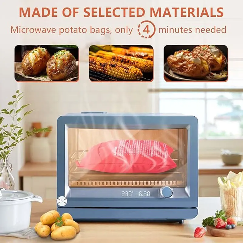 3pcs Microwave Potato Bag Reusable Fast Microwave Potato Corn Sweet Potato Cookware Perfect Potatoes 4 Minutes Red Baking Bag