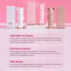 BEAUTY GLAZED Pink Bear Long Lasting Moisturizing Waterproof Natural Lip Balm Natural Formula Repairs Dry Lips Makeup 3