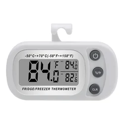 Enhanced Digital Fridge Temperature Monitor with Hook and Frost Alarm (1PC)