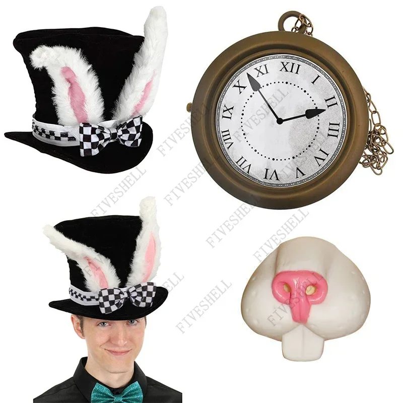 

Пасхальный костюм для косплея на Хэллоуин, реквизит, Элис, г-н кролик, белая шляпа кролика, реквизит для косплея, аксессуары