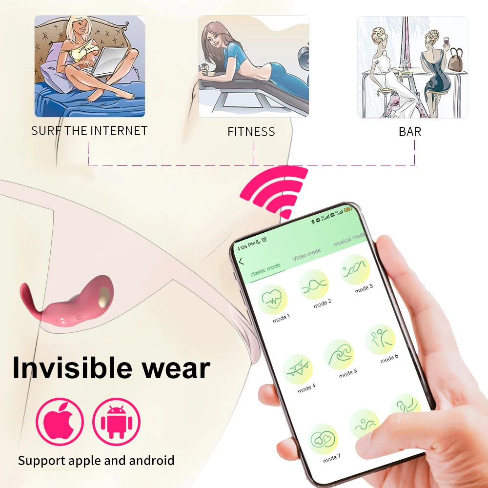 Bluetooth vibrerende slip met afstandsbediening voor vrouwen_voghion.com