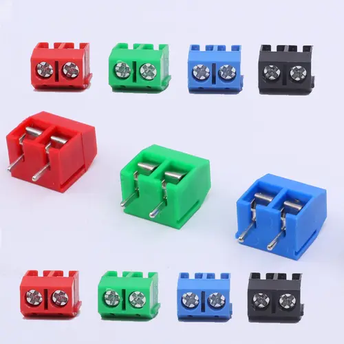 10/20/50Pcs/lot KF301-5.0-2P KF301-3P KF301-4P Pitch 5.0mm Straight Pin 2P 3P Screw PCB Terminal Block Connector Blue Green - Image 5