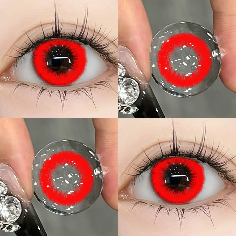 Hot Sale Halloween Cosplay Red & Yellow Colored Contact Lenses