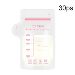 30Pcs/Bag 150ml Milk Freezer Bags Milk Baby Food Storage Breast Milk Storage Bag BPA Free Baby Safe Feeding Bags Feeding