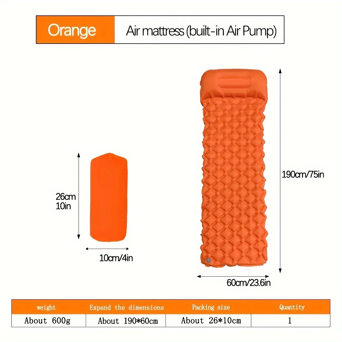 Outdoor Sleeping Pad Camping Inflatable Mattress Ultralight Air Cushion Travel Mat With Headrest For Travel Hiking inflatable mattress camping mat