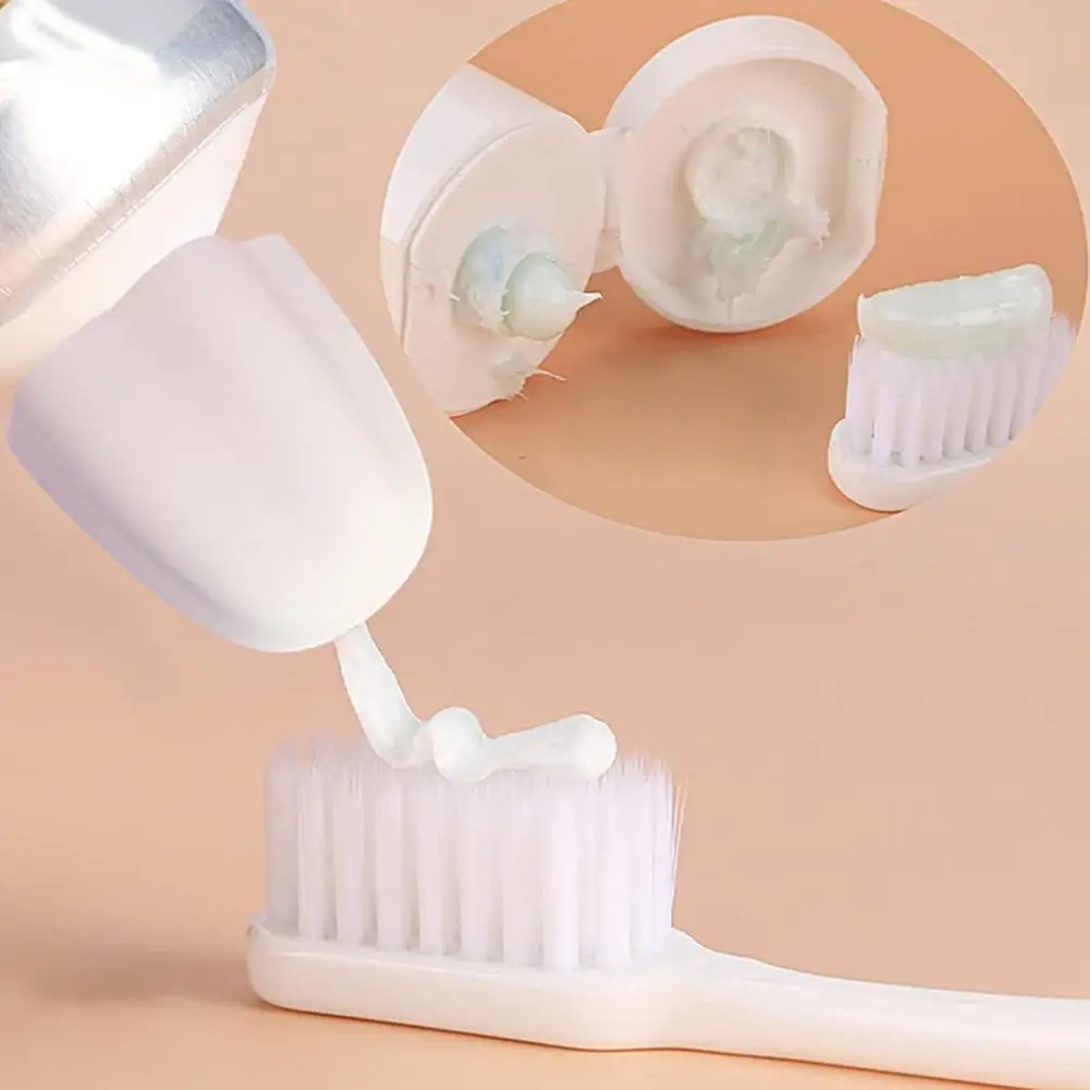 Toothpaste Squeezer Holder Reusable Automatic Closing Flower Shape Silica Gel Self Closing Toothpaste Cap 2