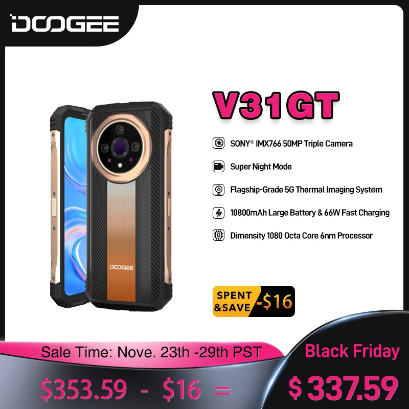 Custodia + Pellicola Vetro Temperato Per Doogee V31GT – Cover Morbida TPU Trasparente Antiurto - 3
