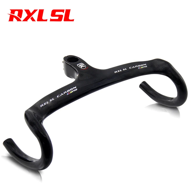 Carbon RXL SL - Manillar integrado de carbono para bicicleta de carretera,  manillar de fibra de carbono de 1-1/8 pulgadas, manillar de bicicleta de