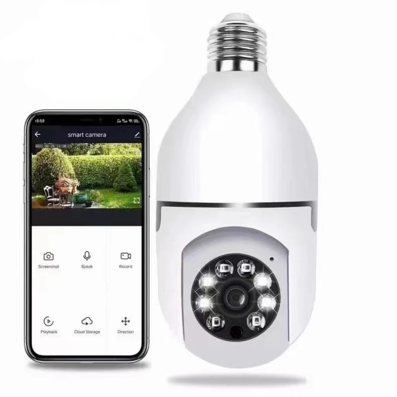 

2MP 1080P Yoosee APP E27 Lamp Head Holder Wireless PTZ IP Dome Camera Full Color Night Vision Home Security CCTV Baby Monitor