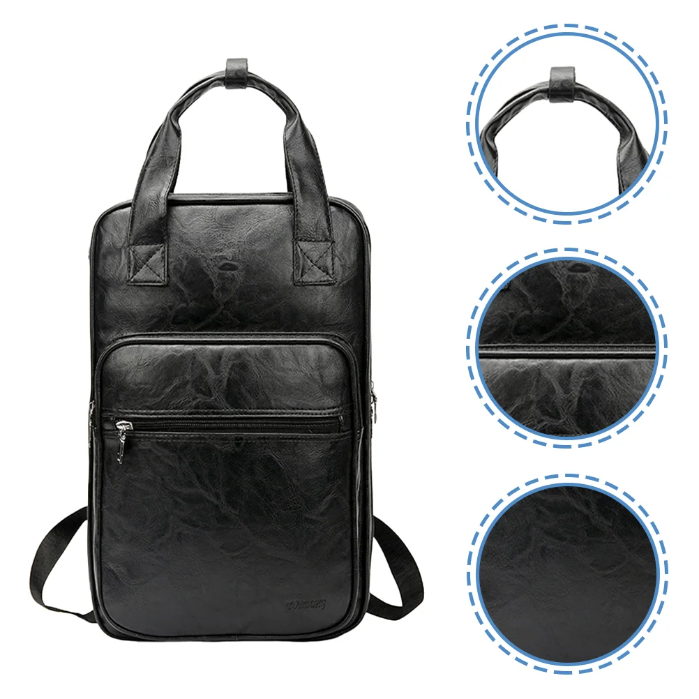 

Laptop Man Drum Sticks Bag for Men Pearl Cotton Pu Drumstick and Mallet Useful Bags