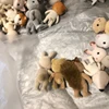 1PC Random Forest Family Animal Figure Rabbit Bear Dog Squirrel Koala Flocked Figurine Animal Model Toy For Kids Factory Defects 6