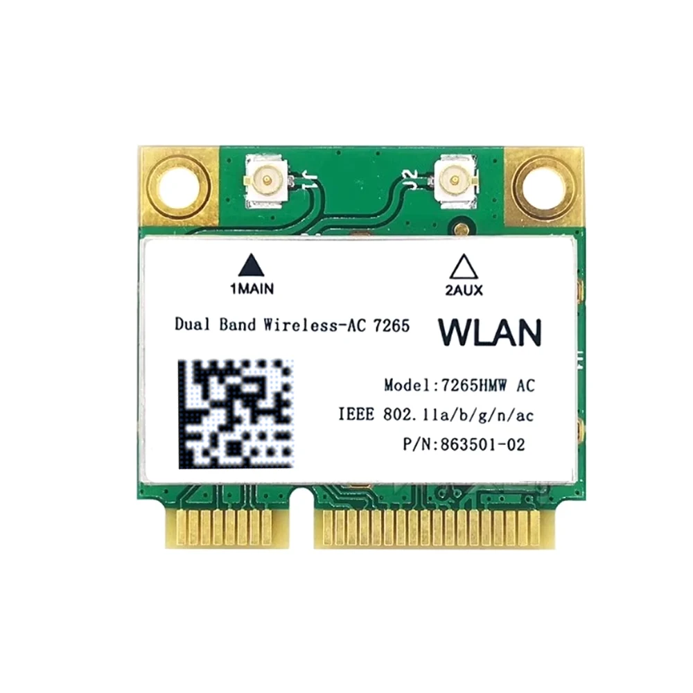 AC7265 7265HMW 네트워크 카드 Bluetooth 4.2 무선 Wifi AC7265용 미니 PCI-E 기가비트 듀얼 밴드
