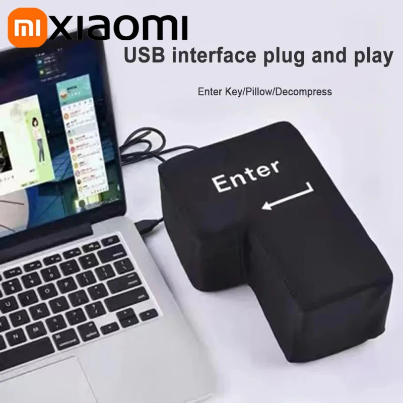 Xiaomi Anti-Stress Computer Enter Key Big USB Keyboard Vent Button Pillow Desktop Stress Reliever Cushion Anti Stress Button