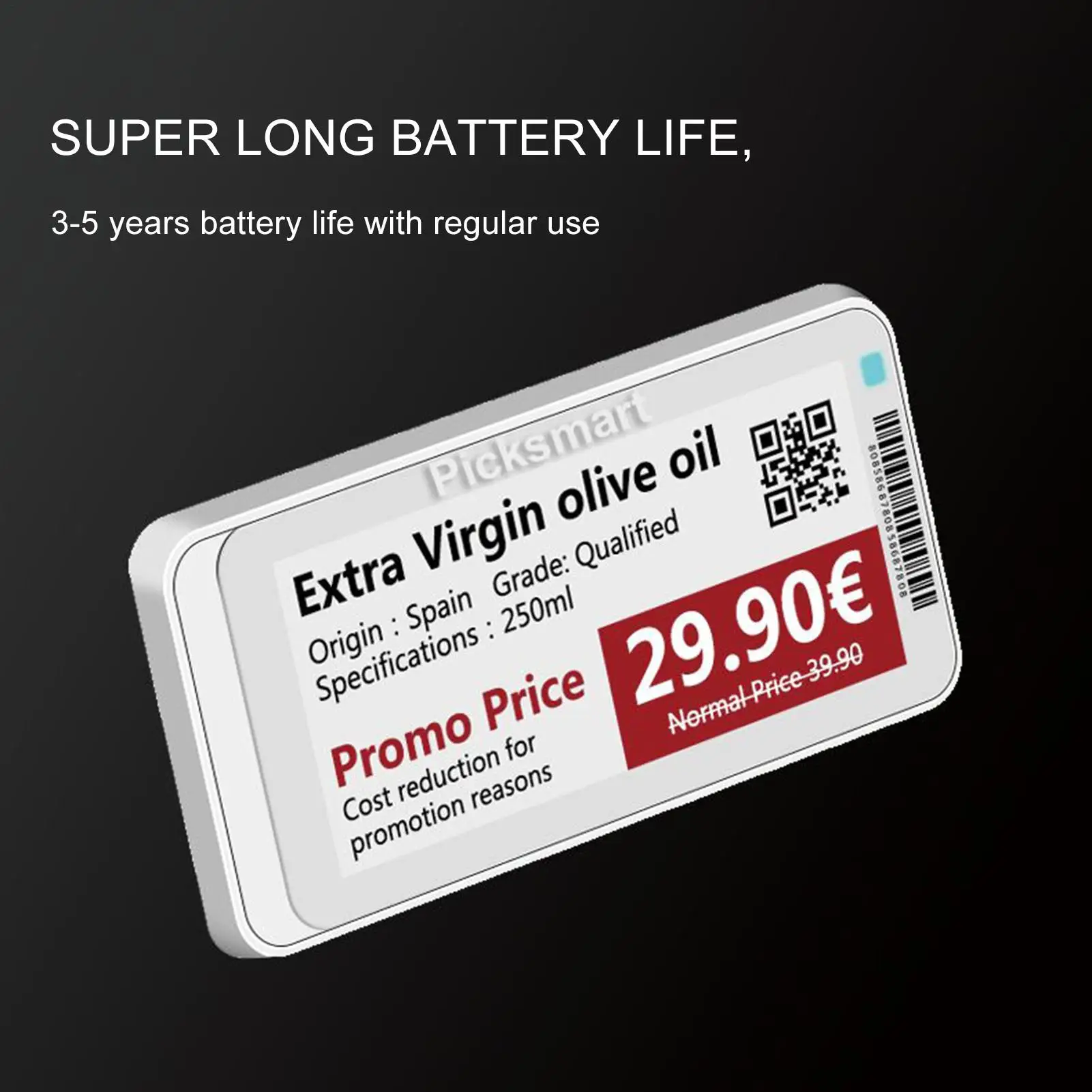 Wireless E Ink Tag Wireless Magnetic Electric Smart Control Signages Digital Business Signages For Offices Restaurant Indoor