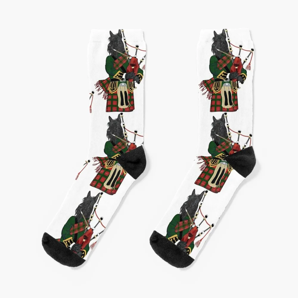 Scottish Terrier plays the Bagpipes Socks custom sports socks socks Men's funny sock Men's Socks Luxury Women's the plays