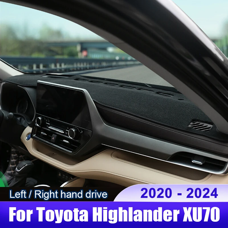 

For Toyota Highlander XU70 Kluger 2020 2021 2022 2023 2024 Car Dashboard Cover Dash Mat Sun Shade Non-slip Pad Accessories