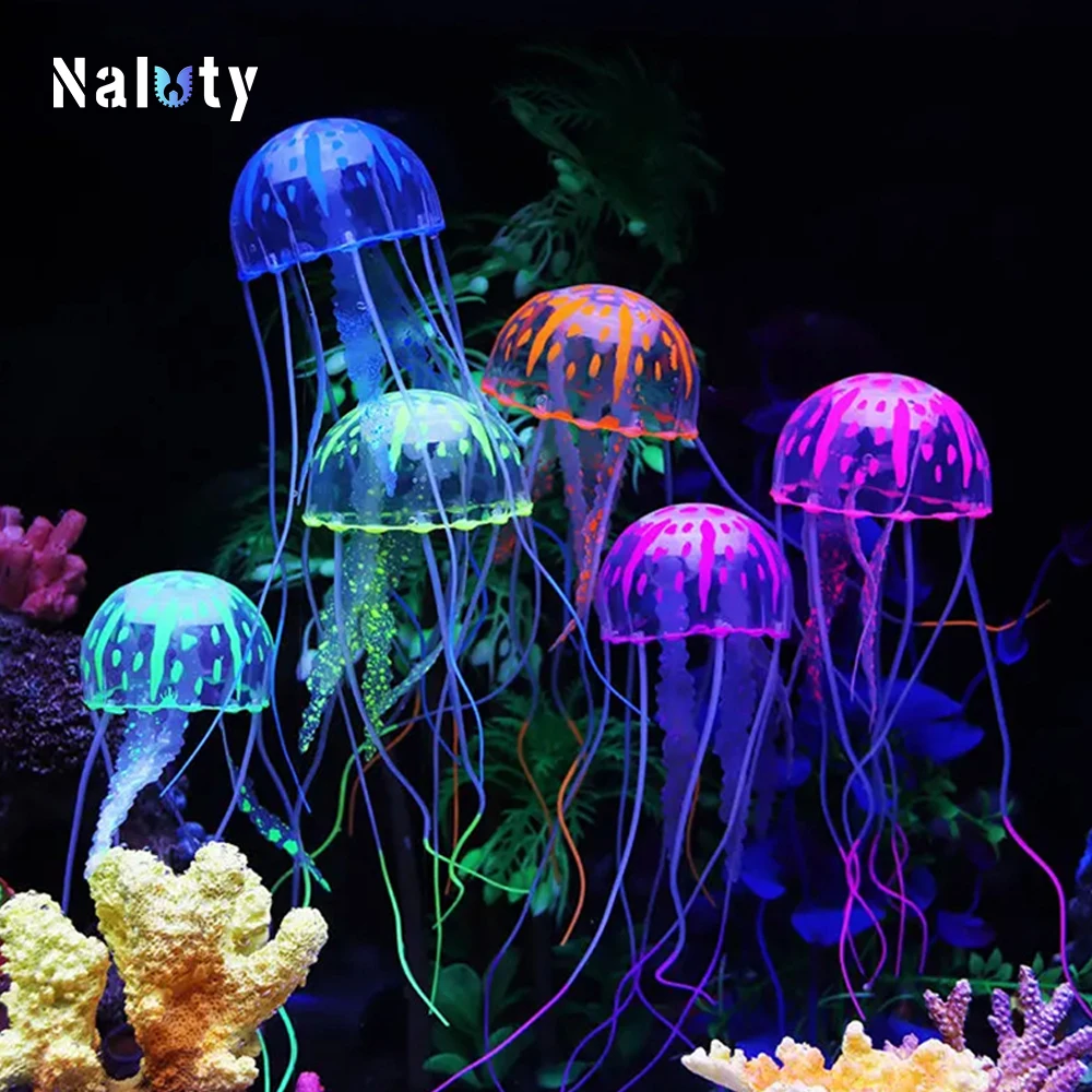 Creative Aquarium Decoration 6 Colors Artificial Simulated Jellyfish