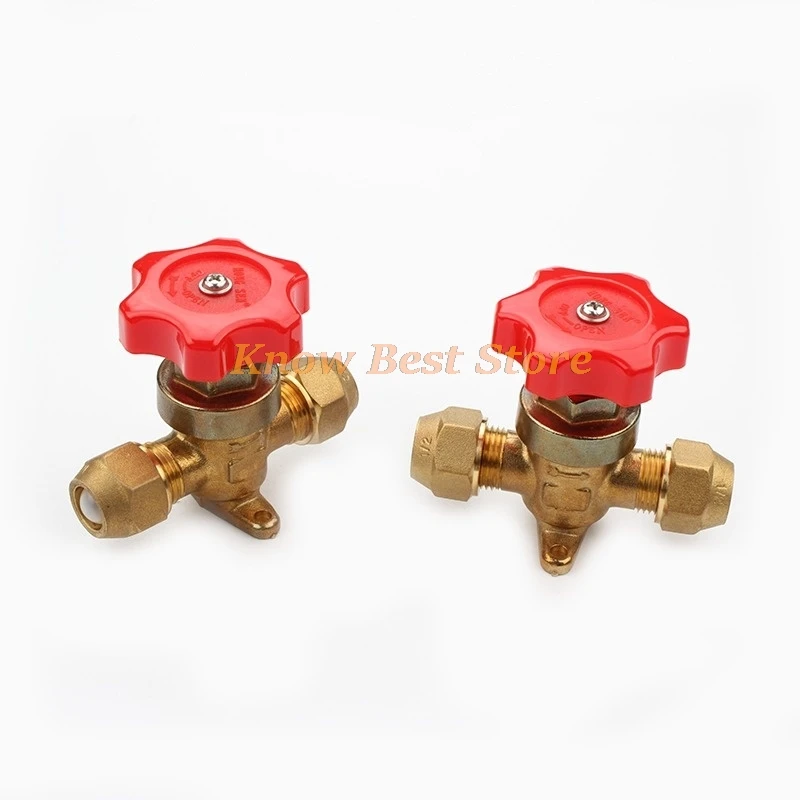 Diaphragm Split Valve Air Conditioning Cold Storage Refrigerationing Manual Valve Ccrew Solder Copper Pipe Straight Fittings