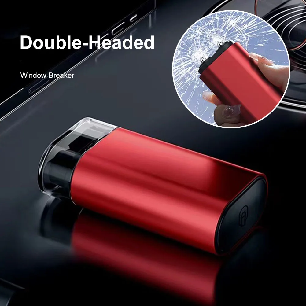 

Car-Mounted Double Hammer Car Ssafety Hammer Cutter Two-in-One Car Window Breaker Emergency Glass Hammer Car Rescue Tool