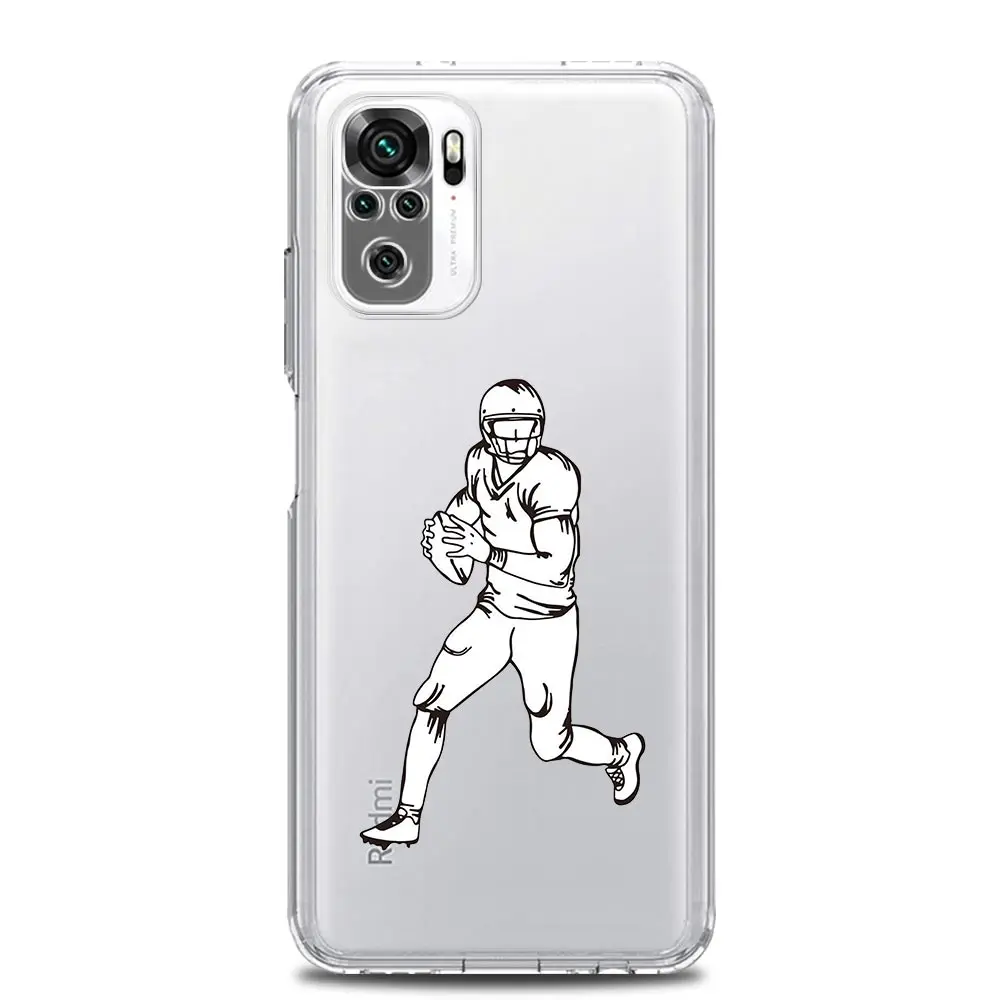 Clear Rugby Ball Phone Case Cover