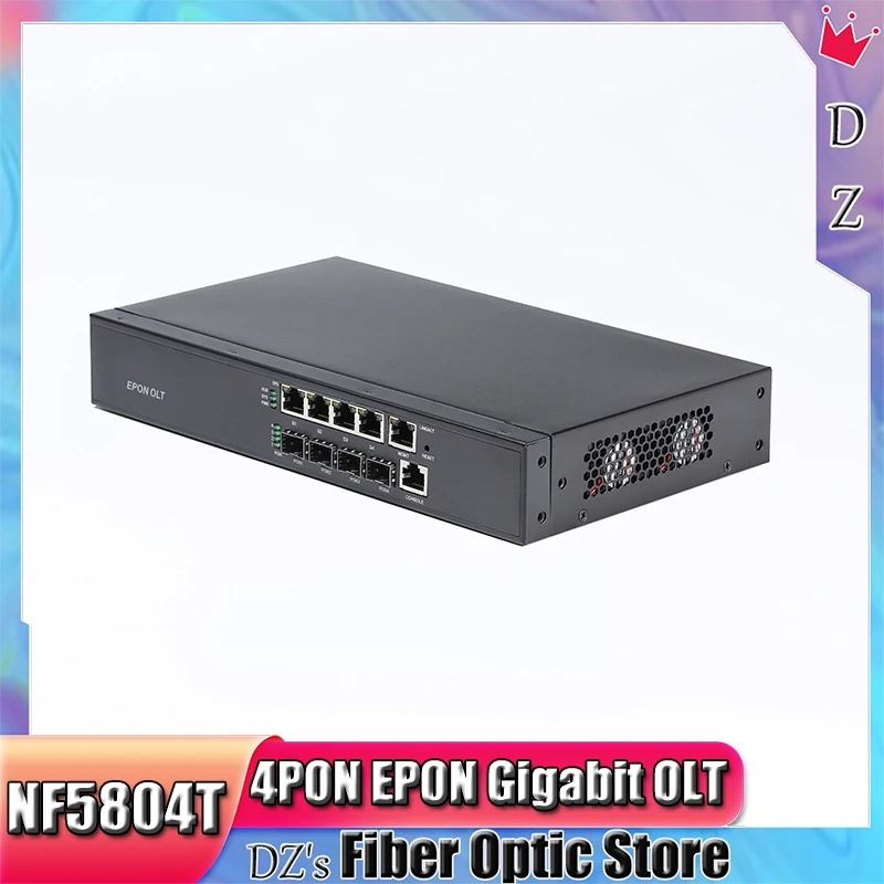2024 NEW Optical Fiber MINI 4pon EPON OLT 4port DC12V WEB SNMP CLI 256 Users Compatible HUWEI ZTE FTTH Small Access Network